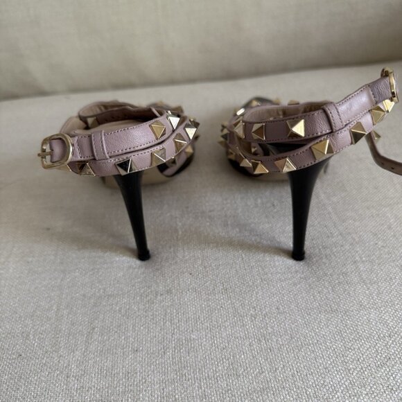 Valentino Garavani Rockstud ankle strap pump in leather - Picture 4 of 6